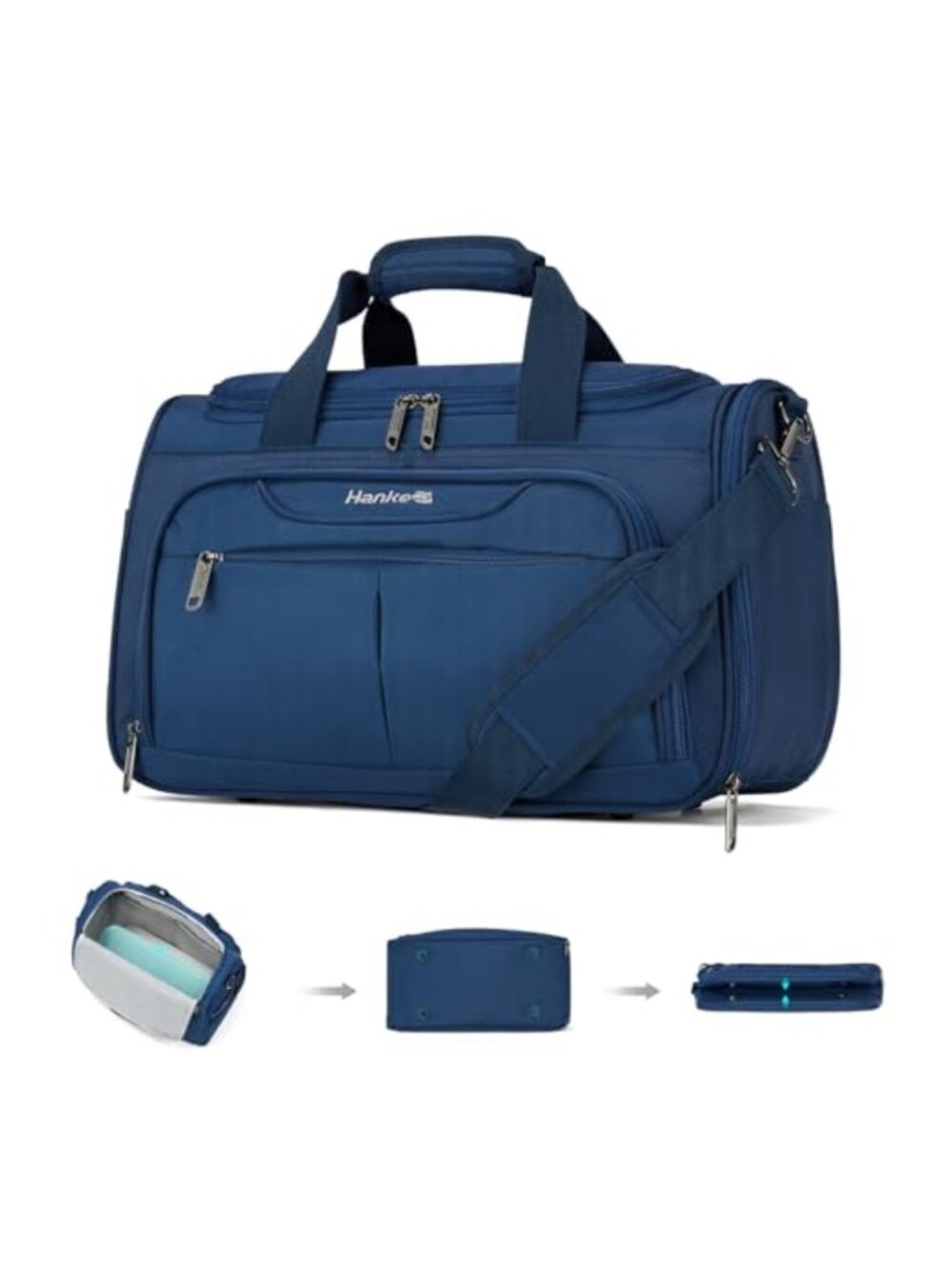 Foldable Underseat Carry On Luggage Travel Tote Weekender Overnight Bag